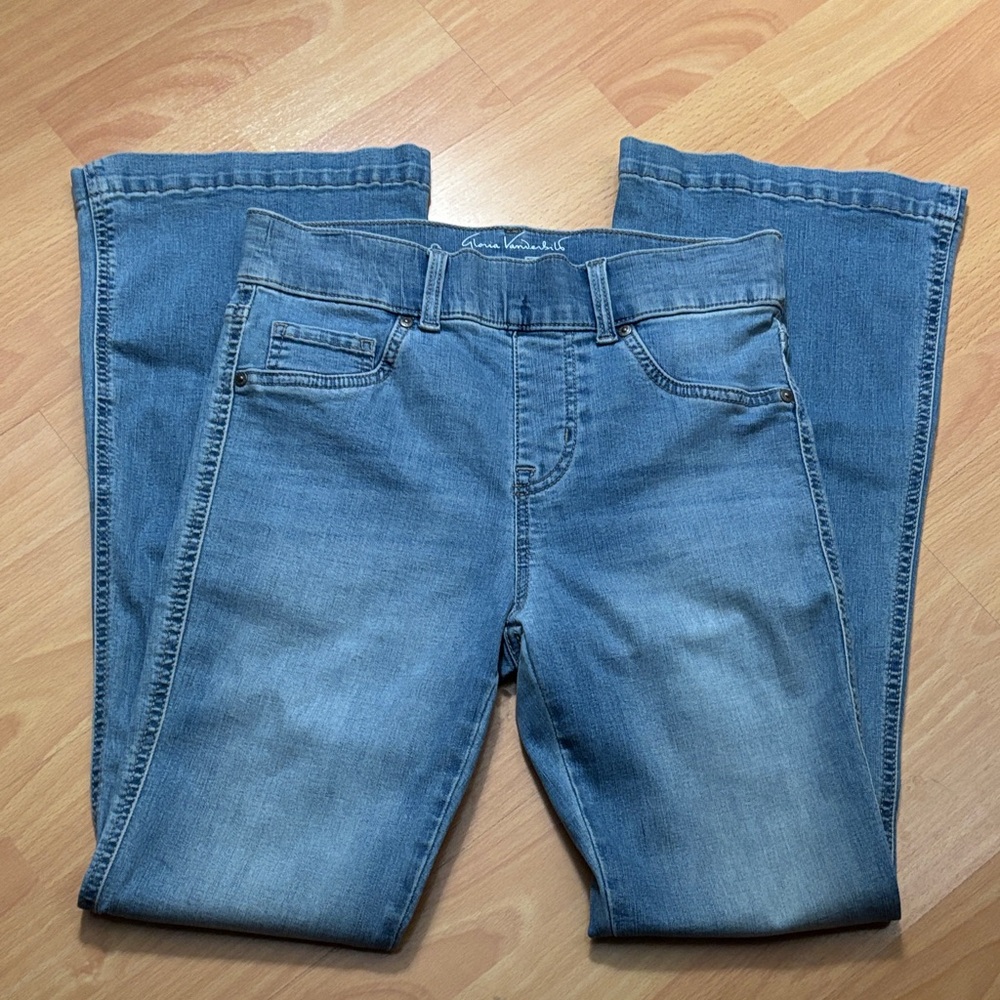 Gloria Vanderbilt Light Blue High Rise Flare Jeans Size 4P